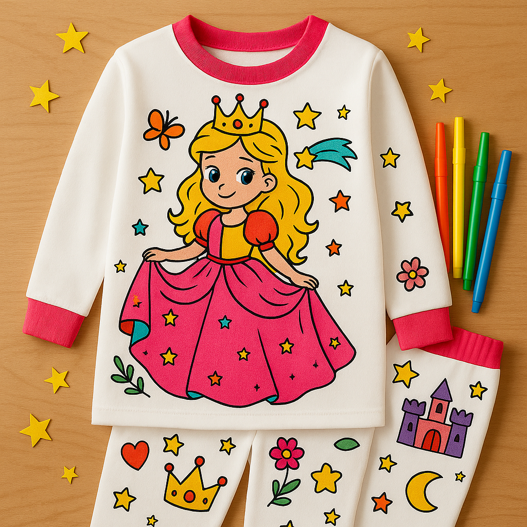 Ankorstore: "Pyjama princesse à colorier"